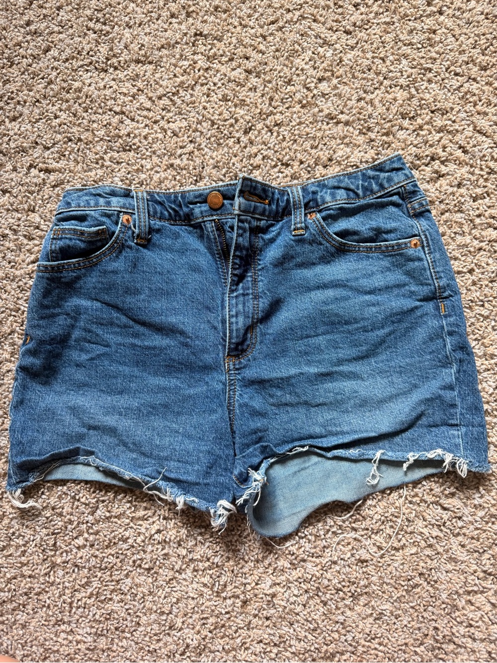 Universal Thread Medium Blue Distressed Denim Shorts